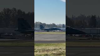 F15EX amp two F15C’s take off Portland International Airport [upl. by Tymes]