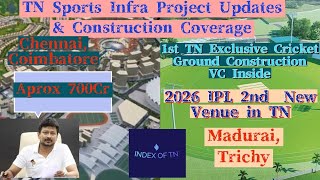 TN Sports CityTamilNadu 2nd International Cricket Stadium ConstructionOlympic AcademyUpdates [upl. by Nahgaem]