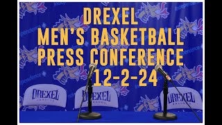 Drexel Mens Basketball Press Conference vs Bryant [upl. by Nilhtac108]