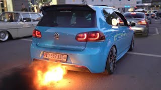 VW Golf R MK6 with 2STEP ANTILAG  INSANE Flames amp Bangs  Wörthersee MUST SEE [upl. by Buine657]