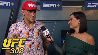 Dustin Poirier reflects on UFC 302 loss vs Islam Makhachev ‘That’s fighting’  ESPN MMA [upl. by Artapoelc]