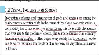 NCERT  centrals problems of an economy  class 11 Microeconomics [upl. by Prisca]