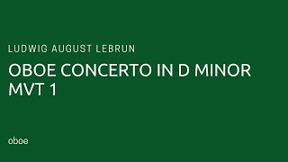 Ludwig August Lebrun  Oboe Concerto in D Minor mvt 1 piano accompaniment [upl. by Etheline]