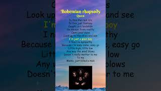 Queen  Bohemian Rhapsody Lyrics shorts [upl. by Anirtep]