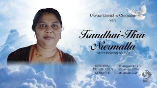 Livestream Uitvaartdienst amp Crematie van Niermalla Kandhai  Hira [upl. by Tove]