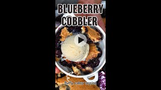 🫐 Enjoy this easy blueberry cobbler yearround [upl. by Ayor]