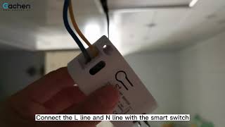 DIY INSTALL EACHEN Tuya WiFi Smart Switch takes the place of L Line Only Traditional Panel [upl. by Karney]