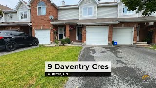 🔥New Listing 9 Daventry Cres Ottawa ON [upl. by Naloj]