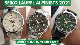 Seiko Laurel Alpinist and Comparison to Baby Alpinists SJE085 SPB241 SPB243 SPB245 [upl. by Concha]