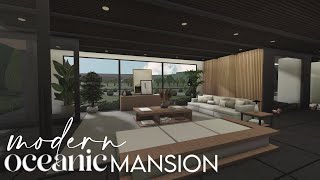 Bloxburg  Modern Oceanic Mansion  House Build [upl. by Sinnard]