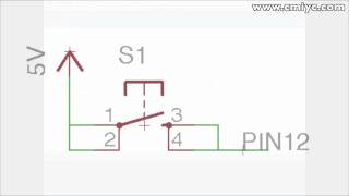 Button Tutorial Arduino BuiltIn PullUp [upl. by Nivag]