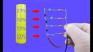 37V 배터리 간단한 용량 확인법How to make 37v battery voltage level indicator [upl. by Rebeca]