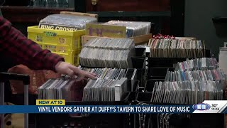 Vintage vinyl vendors gather at Duffy’s Tavern on O street for holiday record sale [upl. by Donielle]