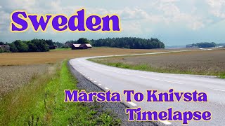 Driving in Sweden Märsta To Knivsta Timelapse [upl. by Annhoj12]