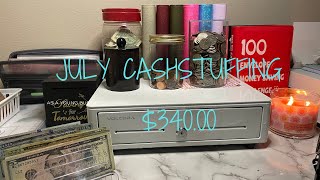 1st Cash Stuffing For July Small Savings Big Plans savingschallenge julycashatuffing savingmoney [upl. by Persas]