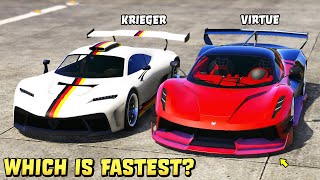 GTA ONLINE  OCELOT VIRTUE vs KRIEGER  Which is Fastest [upl. by Anasus]