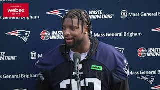 Anfernee Jennings quotJust being out there you get more comfortablequot  Patriots Press Conference [upl. by Eveiveneg]