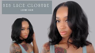 How To 5x5 Lace Glueless Wig Install  LUVME HAIR [upl. by Yereffej]