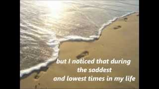 FOOTPRINTS in the sand with lyrics [upl. by Nyrol608]