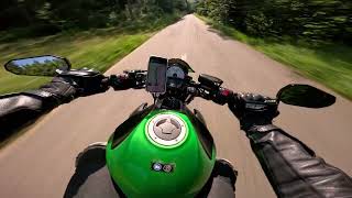 Kawasaki ER6N 2016 Power In Mountain Pass  PURE SOUND  POV [upl. by Inirt]