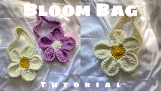 Crochet Bloom BagDaisy BagFlower BagBeginner friendlyStepByStep Tutorial [upl. by Altman667]