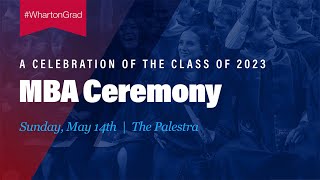 Livestream 2023 Wharton MBA Graduation [upl. by Aicak526]