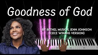 Goodness of God by Bethel Music feat Jenn Johnson piano cover  sheet music amp lyrics [upl. by Asyle]