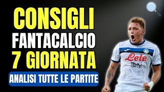 🟢CHI SCHIERARE al FANTACALCIO 7 Giornata🔎ANALISI e INDICI SCHIERABILITÀ [upl. by Affra]