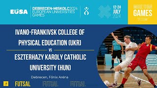 Futsal Men  IvanoFrankivsk College of PE UKR  Eszterhazy Karoly Catholic University HUN [upl. by Wiles88]