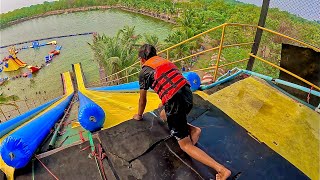 Slide amp Fly Water Slide at Udon Waterworld Water park Thailand [upl. by Nyleuqcaj]