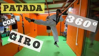 Como hacer PATADAS CON GIRO en TAEKWONDO  TOM CHAGUI  360 GRADOS [upl. by Bergin885]