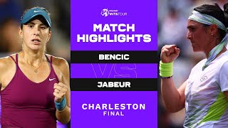 Belinda Bencic vs Ons Jabeur  2023 Charleston Final  WTA Match Highlights [upl. by Burney]