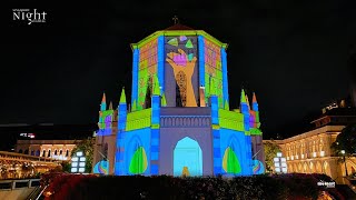 Light Projections at CHIJMES Singapore Night Festival 2024 [upl. by Annahpos]