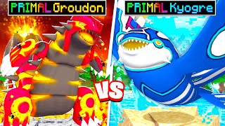 PRIMAL GROUDON Vs PRIMAL KYOGRE in Minecraft PIXELMON [upl. by Chantalle825]