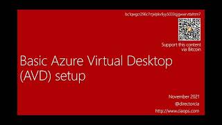 Basic Azure Virtual Desktop AVD setup [upl. by Ajiam]