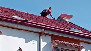 Galvanized Sheets Metal Roofing…installed in my apartment… [upl. by Yffat]