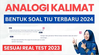 SOAL TIU CPNS 2024 ANALOGI KALIMAT [upl. by Iclek]