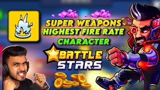 Play with Highest Fire rate Super Weapon Top Best Character  Battle Stars  Techno Gamerz [upl. by Llertnahs]