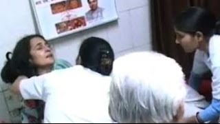 Haryana minister Kiran Chaudhary attacked during campaigning [upl. by Anileme]