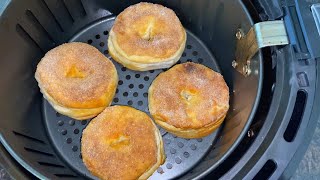 Air Fryer Biscuit Donuts  How To Make Donuts In Air Fryer With Pillsbury Grands Biscuits 🍩 [upl. by Chastain589]