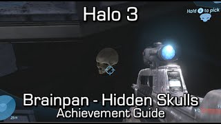 Halo 3  Brainpan Achievement Guide  All 6 Hidden MP Skulls  Title Update 2 [upl. by Yeliw]