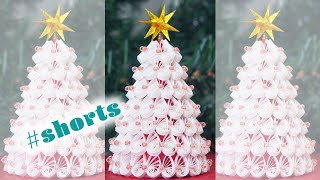 紙で作るショートケーキみたいなクリスマスツリー  DIY How to Make Paper Kawaii Tree  Christmas Decor [upl. by Keyser]