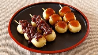 How to Make Dango Japanese Sweet Dumplings Mitarashi and Anko Red Bean Paste Recipe  OCHIKERON [upl. by Julita221]