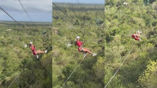 Rubi Rose Does CRAZY TRICK While Ziplining👀👀👀 [upl. by Irfan]