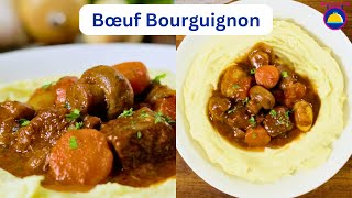 Authentique Bœuf Bourguignon  Préparation rapide et facile beef [upl. by Ylelhsa]