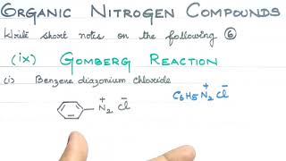 Gomberg Reaction [upl. by Ahselaf]