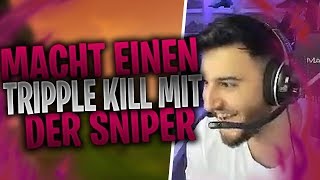 APORED macht einen Triple Kill mit der Sniper  KAMO wird von einem Flugzeug getrollt  Fortnite [upl. by Airetal]