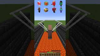 Lava River vs Mob Skills meme minecraft shorts [upl. by Nnylarac]