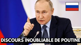 🛑🚫 DISCOURS INOUBLIABLE DE VLADIMIR VLADIMIROVIC POUTINE 💪🇷🇺 [upl. by Immij]