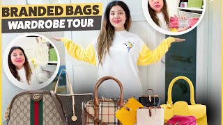 BRANDED BAGS WARDROBE TOUR🧳 [upl. by Garik]